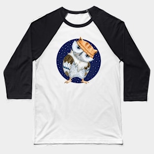 Cute Owl in Hat Baseball T-Shirt